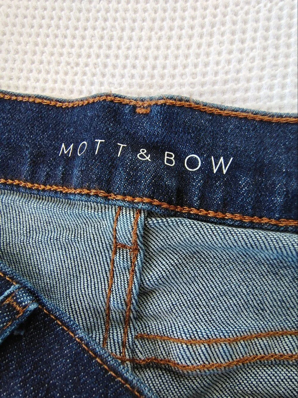 Mott & Bow Men's Dark Blue Slim Fit Jeans Size 30